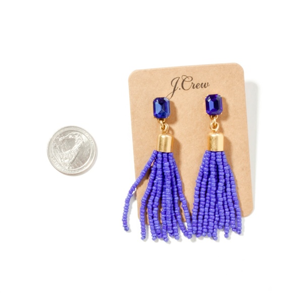 Jcrew blue beads tussle crystal earrings - Picture 5 of 5